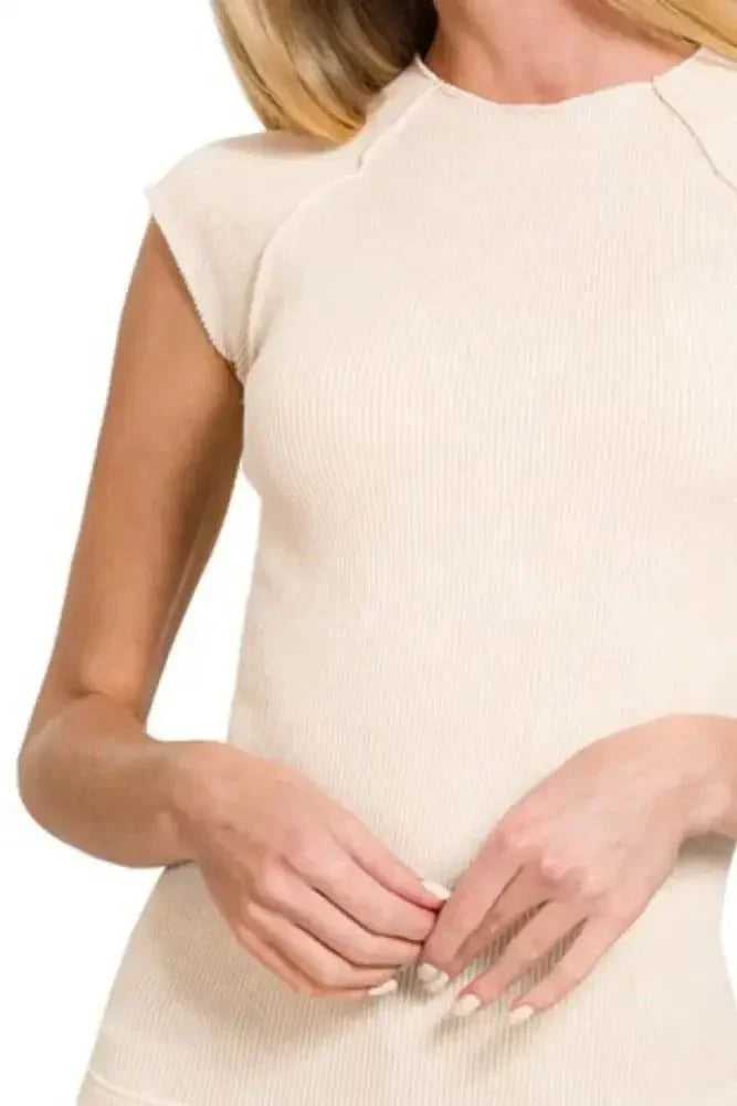 Zenana Stone Washed Ribbed Seamless Top - Update AvenueT-ShirtsTrendsi1001009171611291001009171611297a6395c2 - f6cf - 4341 - b72f - 695a7c3ccf2e - Max - OriginSAND BEIGE