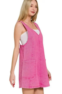 Zenana Washed Adjustable Strap Denim Overall Dress - Update AvenueDaily EssentialsTrendsi1001006514012371001006514012377b86e119 - 3eef - 4aa8 - 9e2d - 0618a4d9b50b - Max - OriginHOT PINK
