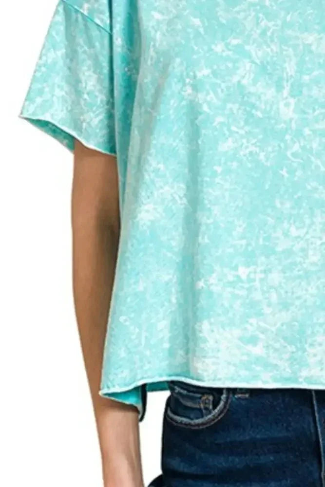 Zenana Washed Crew Neck Short Sleeve Crop Box Tee - Update AvenueT-ShirtsTrendsi100100083531025100100083531025e55b9cbc - f93f - 4215 - 94bb - 3f69d00ee1f0 - Max - OriginMINT SKY