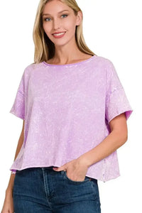 Zenana Washed Crew Neck Short Sleeve Crop Box Tee - Update AvenueT-ShirtsTrendsi1001001358711131001001358711136c7e6aab - 0a3b - 4fb9 - b197 - 522cf86f2688 - Max - OriginB LAVENDER