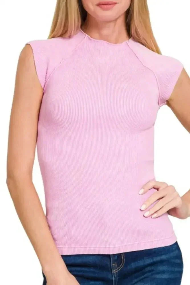 Zenana Washed Ribbed Seamless Top - Update AvenueT-ShirtsTrendsi100100166961968100100166961968d4446cc8 - ef04 - 4f99 - 9dc5 - e8bfccf60044 - Max - OriginMAUVE