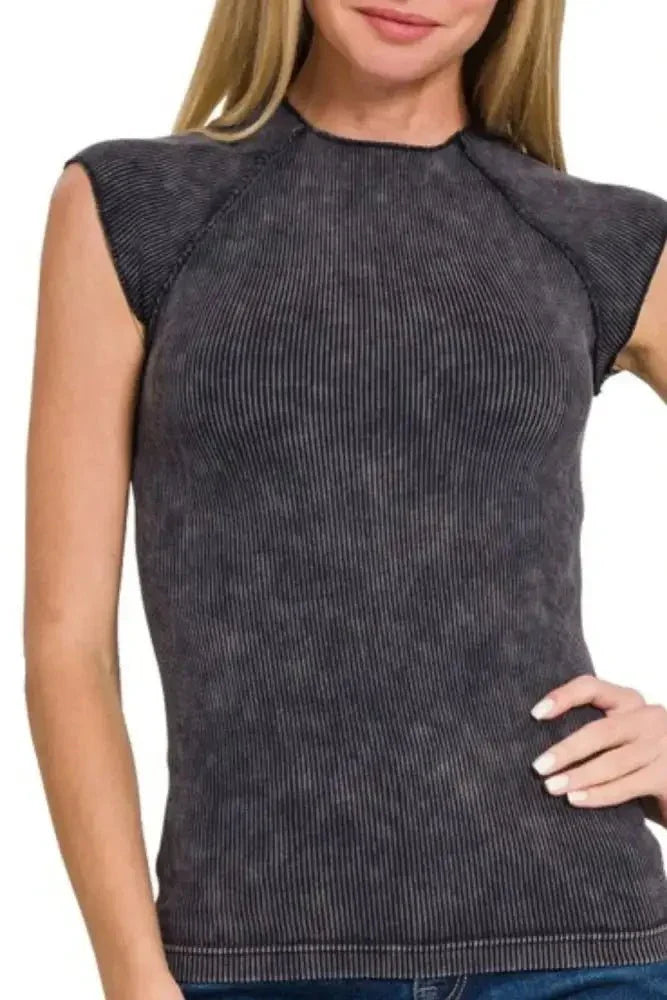 Zenana Washed Ribbed Seamless Top - Update AvenueT-ShirtsTrendsi100100493921680100100493921680364c28d3 - 092b - 4ab7 - 99d7 - 0f2099e281d9 - Max - OriginBLACK