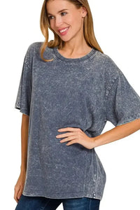 Zenana Washed Short Sleeve Top - Update AvenueT-ShirtsTrendsi1001005764715781001005764715784234fb01 - f57f - 4ed5 - 8d11 - db984d44d5e8 - Max - OriginBLACKBERRY