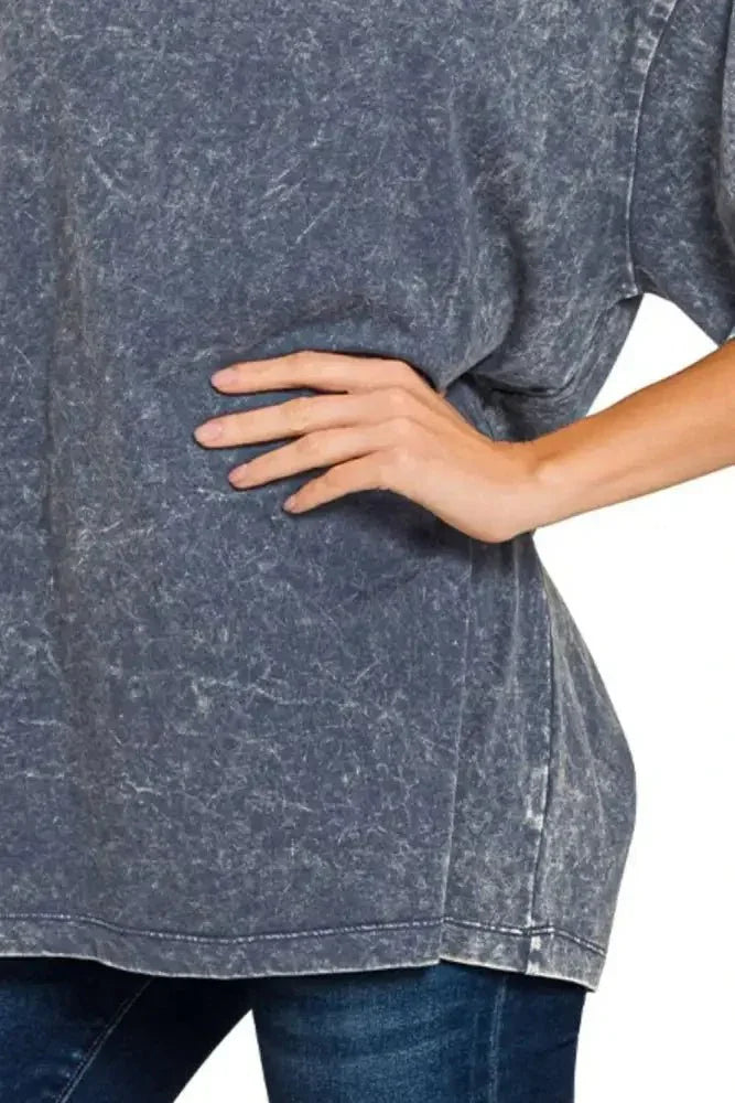 Zenana Washed Short Sleeve Top - Update AvenueT-ShirtsTrendsi1001005764715781001005764715787b8f98ed - 3579 - 49e2 - 968b - d14b3cfc96e1 - Max - OriginBLACKBERRY