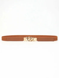 Zinc Alloy Buckle Elastic PU Belt - Update AvenueTrendsi100100896781632100100896781632Zinc Alloy Buckle Elastic PU BeltOchre/Gold