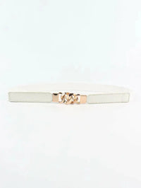 Zinc Alloy Buckle Elastic PU Belt - Update AvenueTrendsi100100896782160100100896782160Zinc Alloy Buckle Elastic PU BeltWhite/Gold