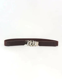 Zinc Alloy Buckle Elastic PU Belt - Update AvenueTrendsi100100896782351100100896782351Zinc Alloy Buckle Elastic PU BeltChocolate/Silver