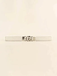 Zinc Alloy Buckle Elastic PU Belt - Update AvenueTrendsi100100896782494100100896782494Zinc Alloy Buckle Elastic PU BeltWhite/Silver