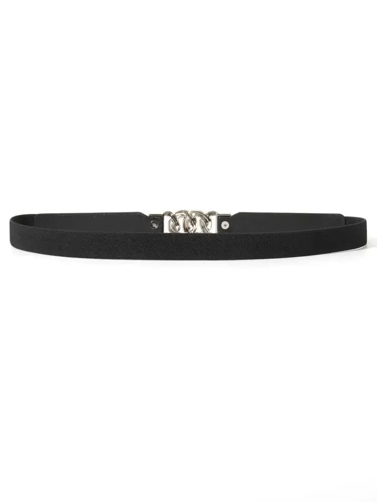 Zinc Alloy Buckle Elastic PU Belt - Update AvenueTrendsi100100896783751100100896783751Zinc Alloy Buckle Elastic PU BeltBlack/Silver