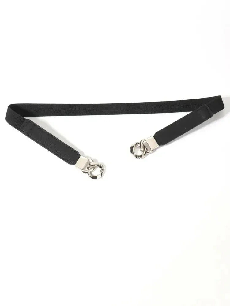 Zinc Alloy Buckle Elastic PU Belt - Update AvenueTrendsi100100896783751100100896783751Zinc Alloy Buckle Elastic PU BeltBlack/Silver