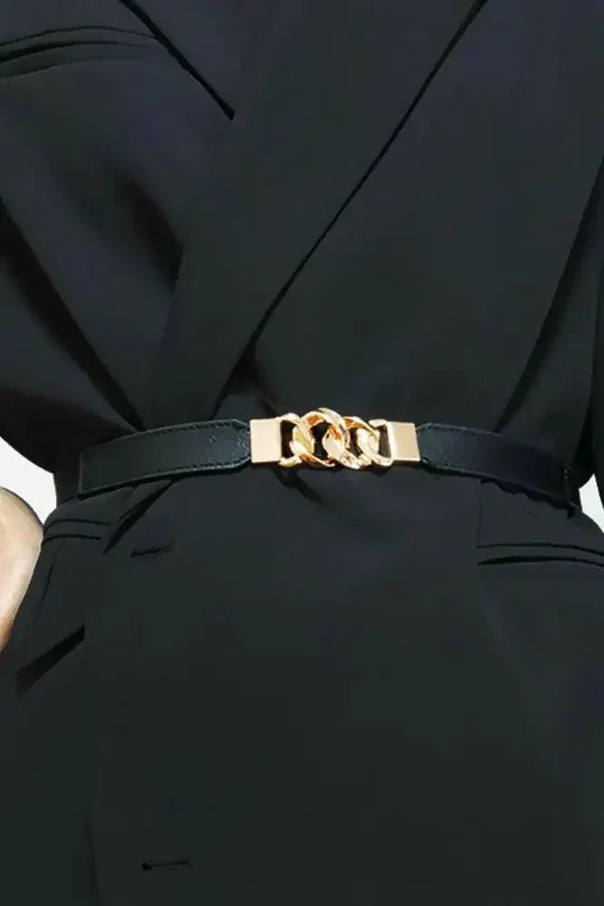 Zinc Alloy Buckle Elastic PU Belt - Update AvenueTrendsi100100896787472100100896787472Zinc Alloy Buckle Elastic PU BeltBlack/Gold