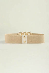 Zinc Alloy Buckle Elastic Wide Belt