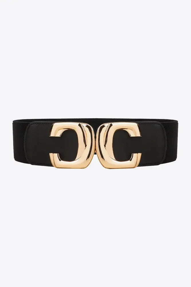 Zinc Alloy Buckle Elastic Wide Belt