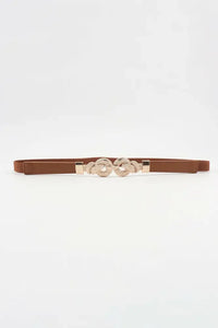 Zinc Alloy Buckle PU Leather Belt