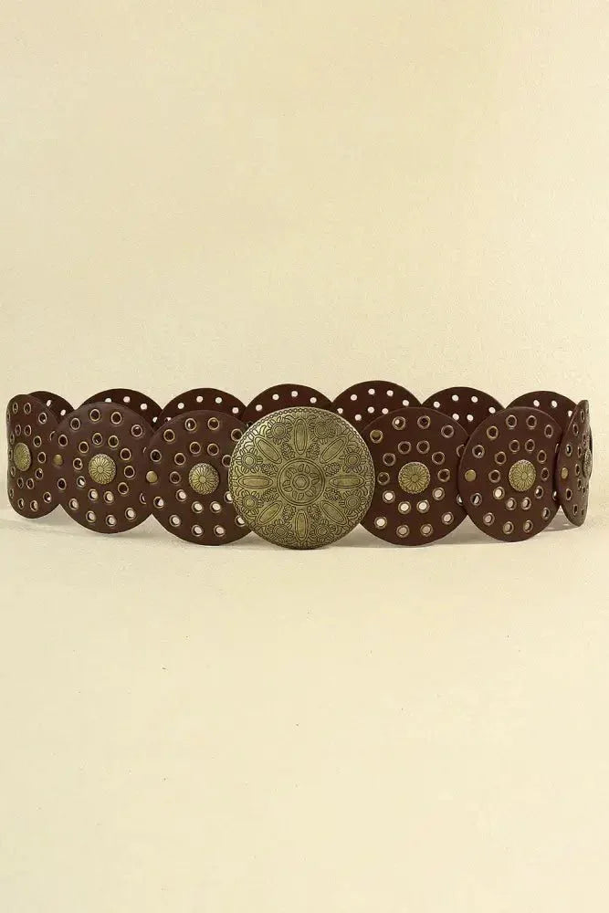 Zinc Alloy PU Disc Belt - Update AvenueTrendsi101300201101124101300201101124Zinc Alloy PU Disc BeltChocolate