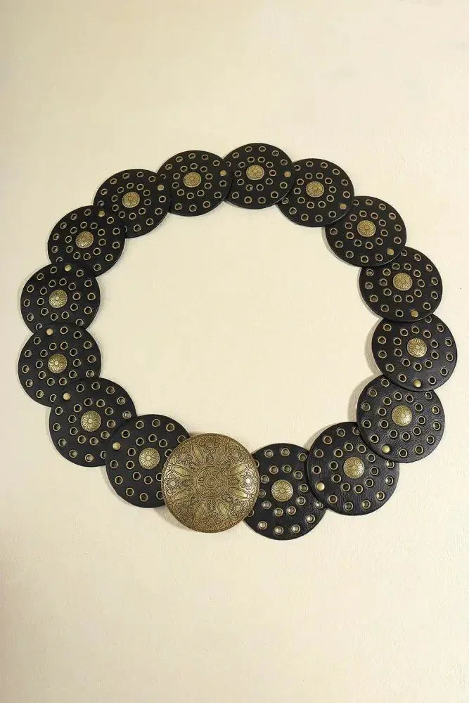 Zinc Alloy PU Disc Belt - Update AvenueTrendsi101300201104534101300201104534Zinc Alloy PU Disc BeltBlack