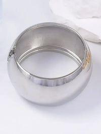 Zinc Alloy Wide Band Cuff Bracelet